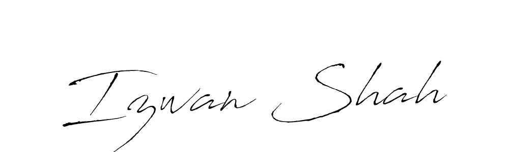 Design your own signature with our free online signature maker. With this signature software, you can create a handwritten (Antro_Vectra) signature for name Izwan Shah. Izwan Shah signature style 6 images and pictures png