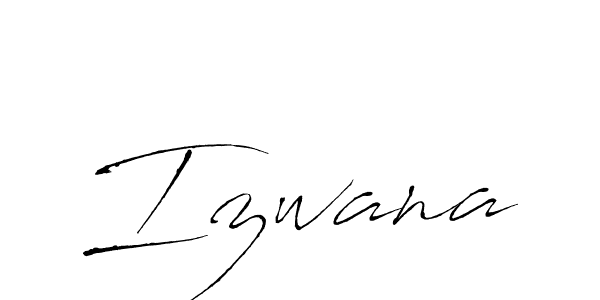 Izwana stylish signature style. Best Handwritten Sign (Antro_Vectra) for my name. Handwritten Signature Collection Ideas for my name Izwana. Izwana signature style 6 images and pictures png