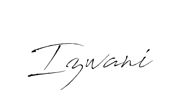 Antro_Vectra is a professional signature style that is perfect for those who want to add a touch of class to their signature. It is also a great choice for those who want to make their signature more unique. Get Izwani name to fancy signature for free. Izwani signature style 6 images and pictures png