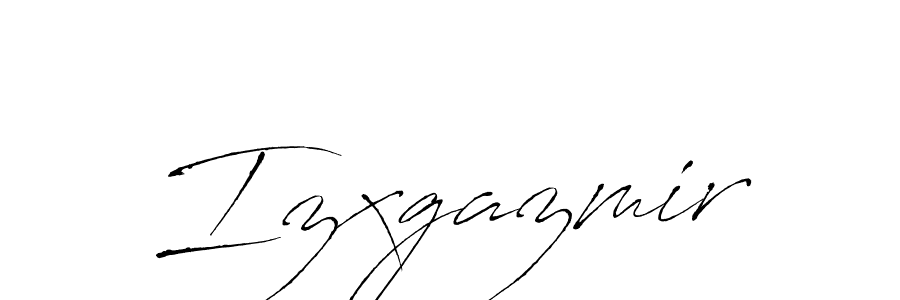 Make a beautiful signature design for name Izxgazmir. With this signature (Antro_Vectra) style, you can create a handwritten signature for free. Izxgazmir signature style 6 images and pictures png
