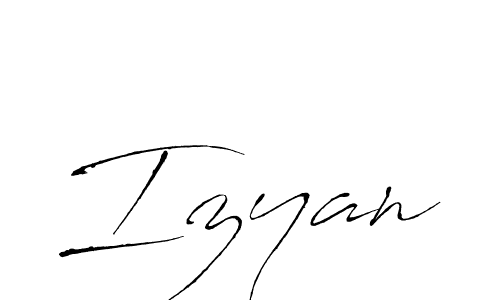 Make a beautiful signature design for name Izyan. With this signature (Antro_Vectra) style, you can create a handwritten signature for free. Izyan signature style 6 images and pictures png