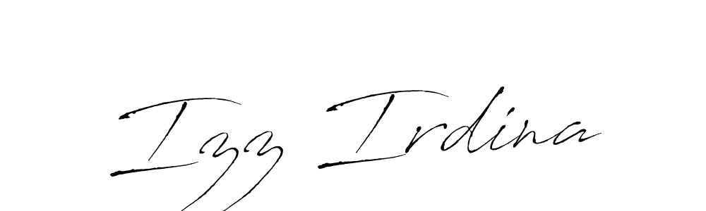 Use a signature maker to create a handwritten signature online. With this signature software, you can design (Antro_Vectra) your own signature for name Izz Irdina. Izz Irdina signature style 6 images and pictures png