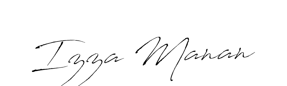 This is the best signature style for the Izza Manan name. Also you like these signature font (Antro_Vectra). Mix name signature. Izza Manan signature style 6 images and pictures png