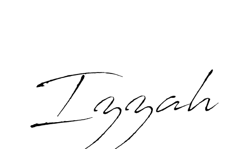Make a beautiful signature design for name Izzah. With this signature (Antro_Vectra) style, you can create a handwritten signature for free. Izzah signature style 6 images and pictures png