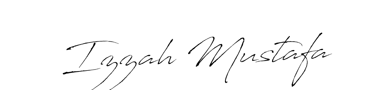 Izzah Mustafa stylish signature style. Best Handwritten Sign (Antro_Vectra) for my name. Handwritten Signature Collection Ideas for my name Izzah Mustafa. Izzah Mustafa signature style 6 images and pictures png