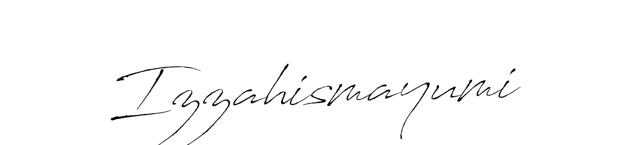 Also we have Izzahismayumi name is the best signature style. Create professional handwritten signature collection using Antro_Vectra autograph style. Izzahismayumi signature style 6 images and pictures png