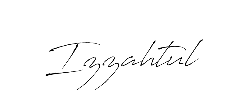 How to make Izzahtul signature? Antro_Vectra is a professional autograph style. Create handwritten signature for Izzahtul name. Izzahtul signature style 6 images and pictures png