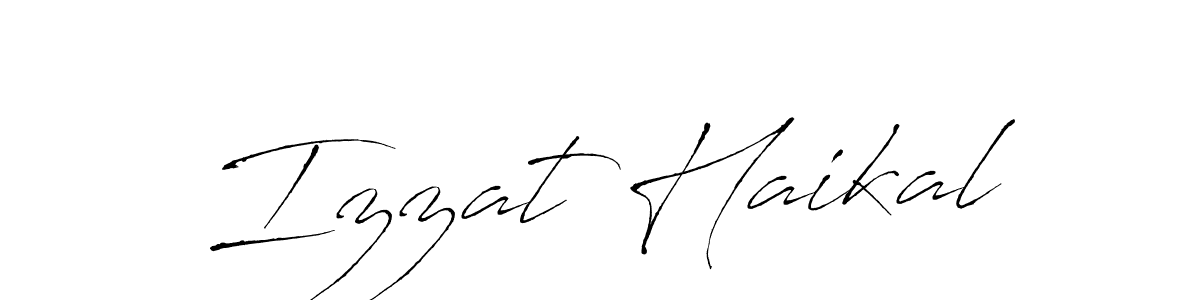 How to make Izzat Haikal name signature. Use Antro_Vectra style for creating short signs online. This is the latest handwritten sign. Izzat Haikal signature style 6 images and pictures png