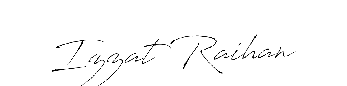 Make a beautiful signature design for name Izzat Raihan. With this signature (Antro_Vectra) style, you can create a handwritten signature for free. Izzat Raihan signature style 6 images and pictures png