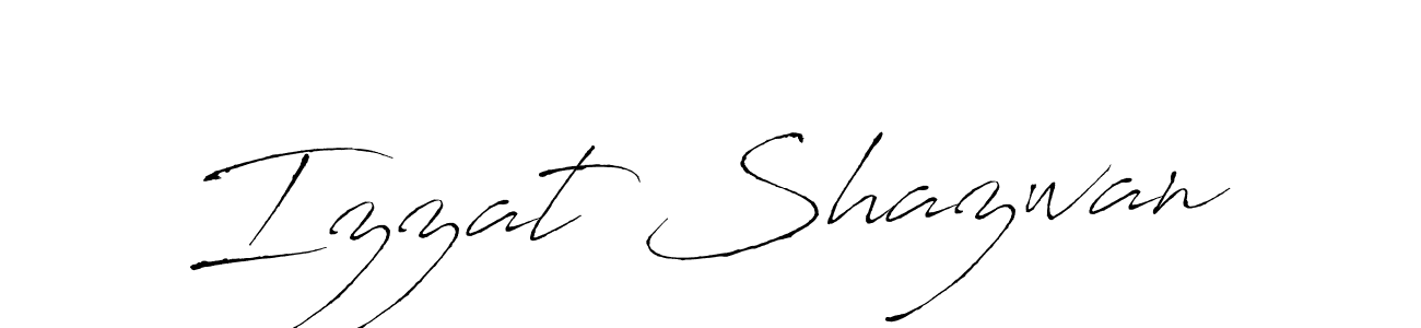 Make a beautiful signature design for name Izzat Shazwan. With this signature (Antro_Vectra) style, you can create a handwritten signature for free. Izzat Shazwan signature style 6 images and pictures png