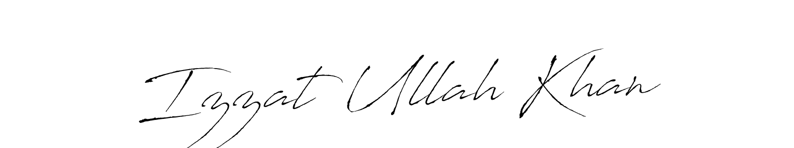 Design your own signature with our free online signature maker. With this signature software, you can create a handwritten (Antro_Vectra) signature for name Izzat Ullah Khan. Izzat Ullah Khan signature style 6 images and pictures png