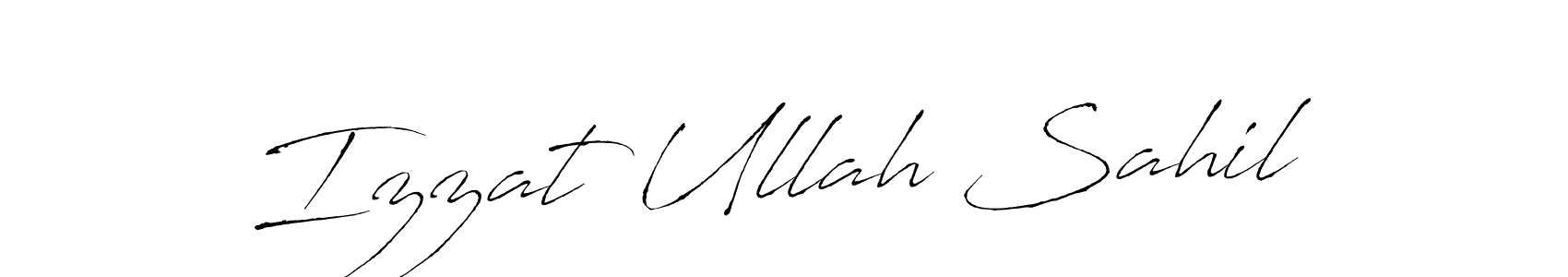 This is the best signature style for the Izzat Ullah Sahil name. Also you like these signature font (Antro_Vectra). Mix name signature. Izzat Ullah Sahil signature style 6 images and pictures png