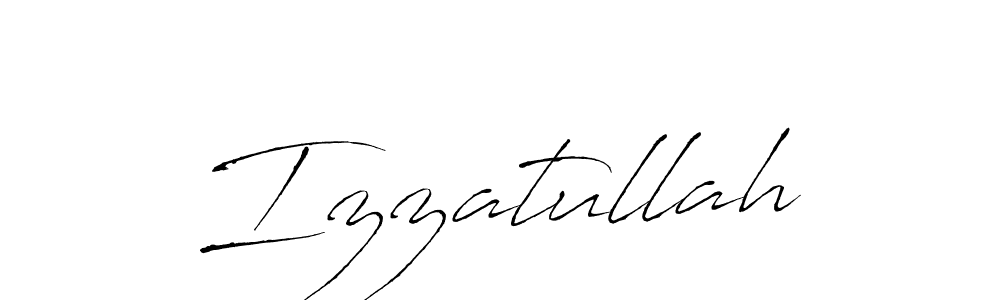 Design your own signature with our free online signature maker. With this signature software, you can create a handwritten (Antro_Vectra) signature for name Izzatullah. Izzatullah signature style 6 images and pictures png