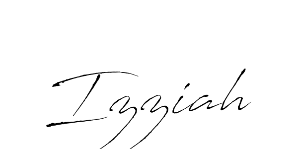 Design your own signature with our free online signature maker. With this signature software, you can create a handwritten (Antro_Vectra) signature for name Izziah. Izziah signature style 6 images and pictures png