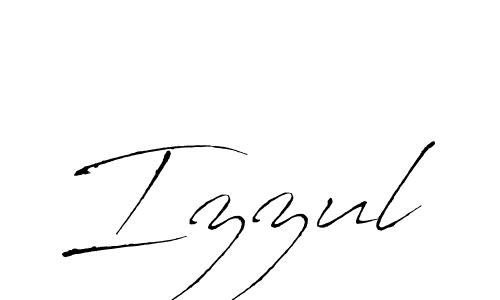 Izzul stylish signature style. Best Handwritten Sign (Antro_Vectra) for my name. Handwritten Signature Collection Ideas for my name Izzul. Izzul signature style 6 images and pictures png