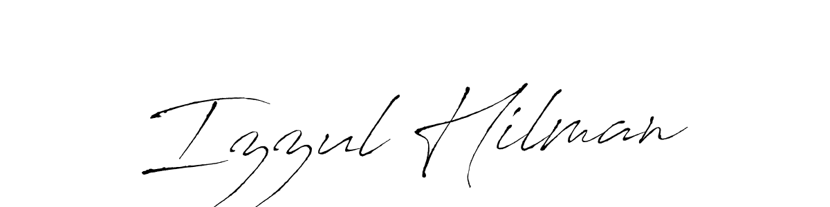 Design your own signature with our free online signature maker. With this signature software, you can create a handwritten (Antro_Vectra) signature for name Izzul Hilman. Izzul Hilman signature style 6 images and pictures png