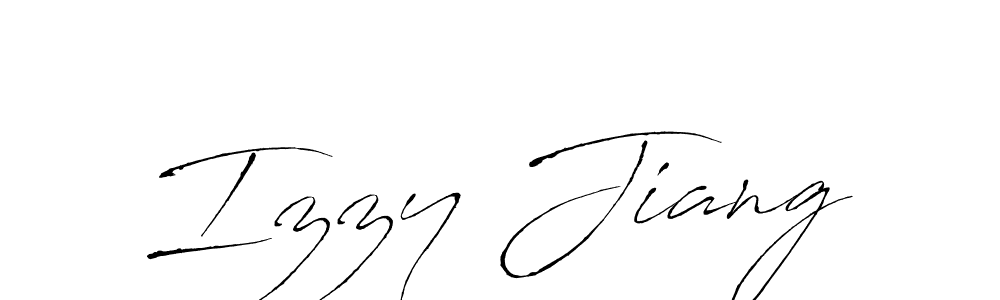 Antro_Vectra is a professional signature style that is perfect for those who want to add a touch of class to their signature. It is also a great choice for those who want to make their signature more unique. Get Izzy Jiang name to fancy signature for free. Izzy Jiang signature style 6 images and pictures png