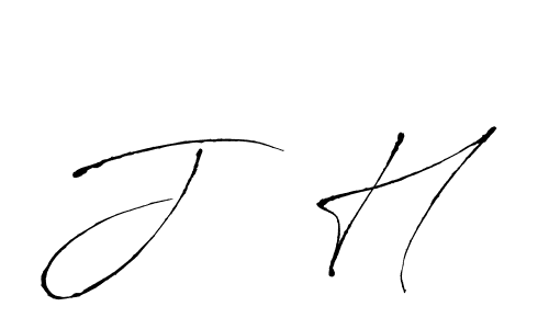 Make a beautiful signature design for name J   H. With this signature (Antro_Vectra) style, you can create a handwritten signature for free. J   H signature style 6 images and pictures png