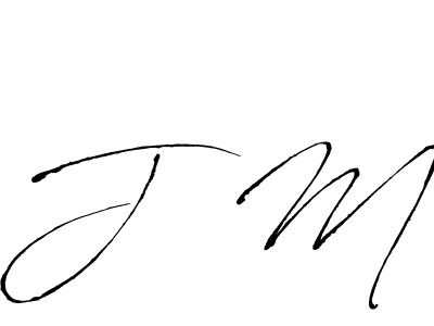 The best way (Antro_Vectra) to make a short signature is to pick only two or three words in your name. The name J  M include a total of six letters. For converting this name. J  M signature style 6 images and pictures png