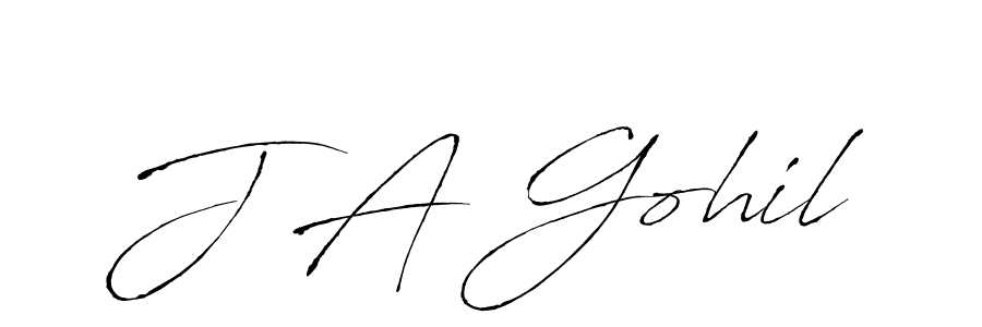 Also You can easily find your signature by using the search form. We will create J A Gohil name handwritten signature images for you free of cost using Antro_Vectra sign style. J A Gohil signature style 6 images and pictures png