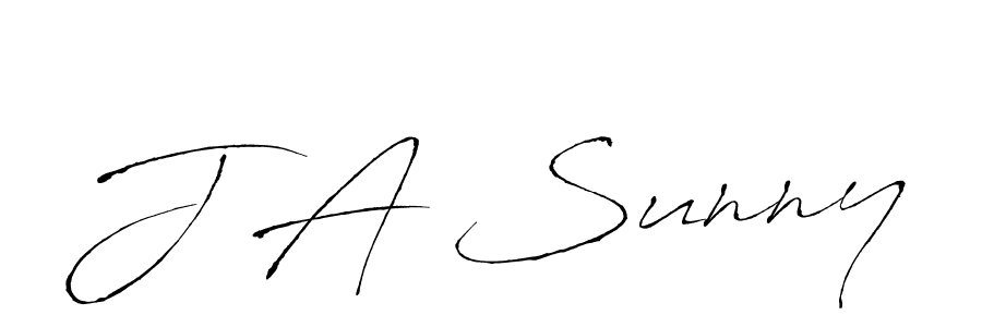 Make a beautiful signature design for name J A Sunny. With this signature (Antro_Vectra) style, you can create a handwritten signature for free. J A Sunny signature style 6 images and pictures png