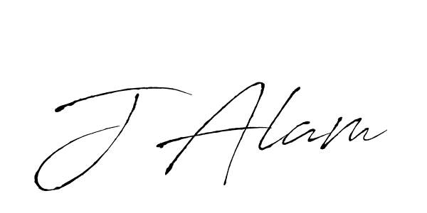 How to make J Alam name signature. Use Antro_Vectra style for creating short signs online. This is the latest handwritten sign. J Alam signature style 6 images and pictures png