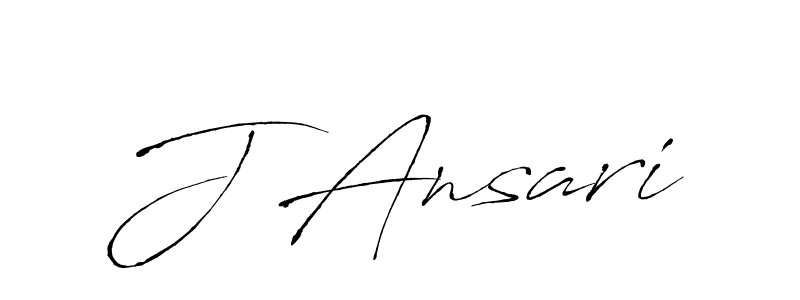 Create a beautiful signature design for name J Ansari. With this signature (Antro_Vectra) fonts, you can make a handwritten signature for free. J Ansari signature style 6 images and pictures png