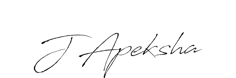 Make a beautiful signature design for name J Apeksha. With this signature (Antro_Vectra) style, you can create a handwritten signature for free. J Apeksha signature style 6 images and pictures png