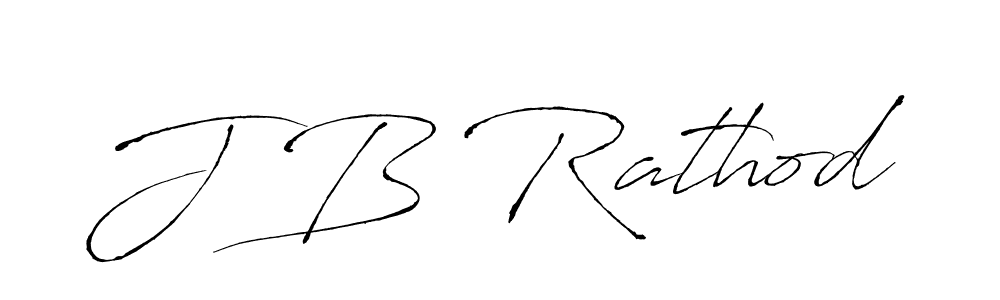 Create a beautiful signature design for name J B Rathod. With this signature (Antro_Vectra) fonts, you can make a handwritten signature for free. J B Rathod signature style 6 images and pictures png