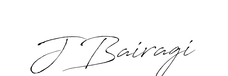 Design your own signature with our free online signature maker. With this signature software, you can create a handwritten (Antro_Vectra) signature for name J Bairagi. J Bairagi signature style 6 images and pictures png