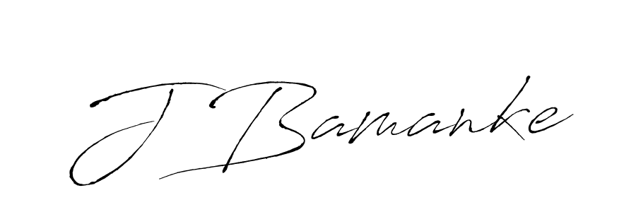 Create a beautiful signature design for name J Bamanke. With this signature (Antro_Vectra) fonts, you can make a handwritten signature for free. J Bamanke signature style 6 images and pictures png