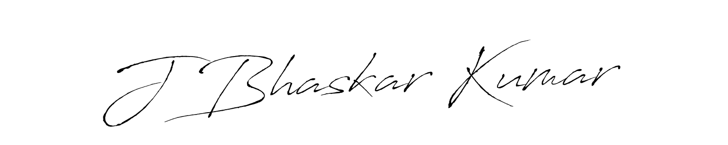 Make a beautiful signature design for name J Bhaskar Kumar. With this signature (Antro_Vectra) style, you can create a handwritten signature for free. J Bhaskar Kumar signature style 6 images and pictures png