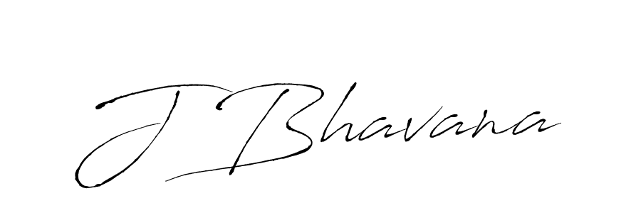 Design your own signature with our free online signature maker. With this signature software, you can create a handwritten (Antro_Vectra) signature for name J Bhavana. J Bhavana signature style 6 images and pictures png