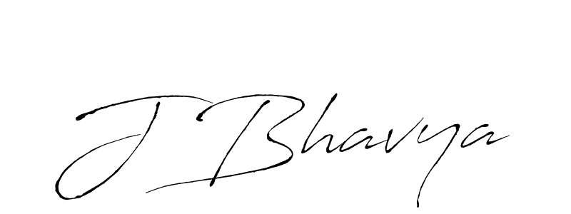 Design your own signature with our free online signature maker. With this signature software, you can create a handwritten (Antro_Vectra) signature for name J Bhavya. J Bhavya signature style 6 images and pictures png