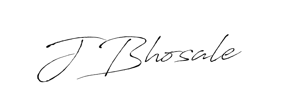 Create a beautiful signature design for name J Bhosale. With this signature (Antro_Vectra) fonts, you can make a handwritten signature for free. J Bhosale signature style 6 images and pictures png