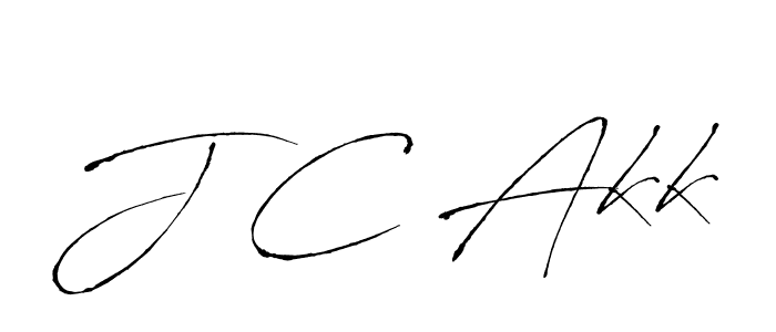 Make a beautiful signature design for name J C Akk. With this signature (Antro_Vectra) style, you can create a handwritten signature for free. J C Akk signature style 6 images and pictures png