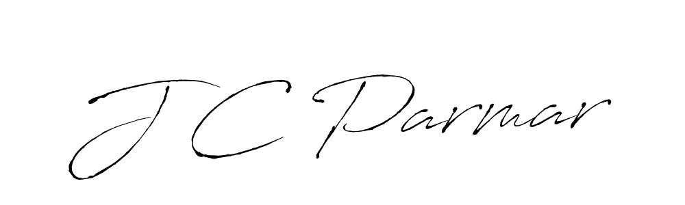 J C Parmar stylish signature style. Best Handwritten Sign (Antro_Vectra) for my name. Handwritten Signature Collection Ideas for my name J C Parmar. J C Parmar signature style 6 images and pictures png