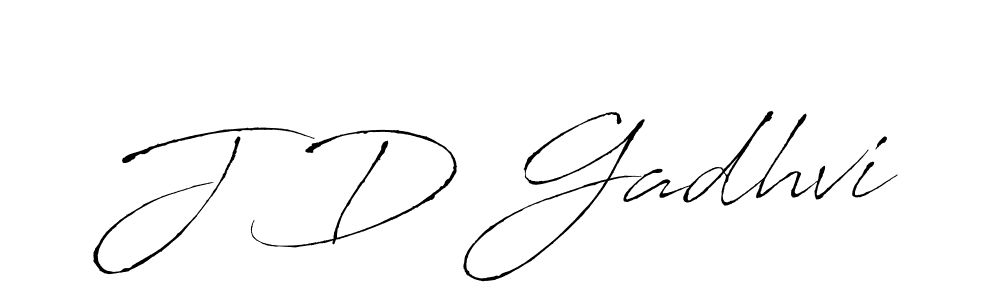 Make a beautiful signature design for name J D Gadhvi. With this signature (Antro_Vectra) style, you can create a handwritten signature for free. J D Gadhvi signature style 6 images and pictures png