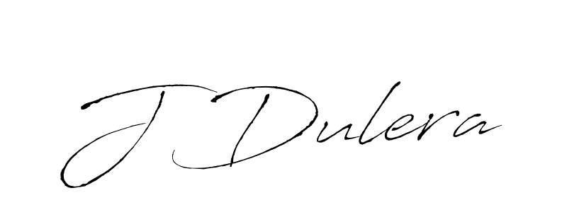 How to make J Dulera name signature. Use Antro_Vectra style for creating short signs online. This is the latest handwritten sign. J Dulera signature style 6 images and pictures png