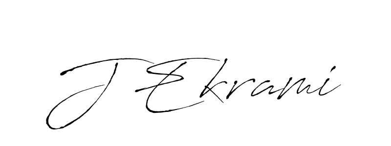 Create a beautiful signature design for name J Ekrami. With this signature (Antro_Vectra) fonts, you can make a handwritten signature for free. J Ekrami signature style 6 images and pictures png