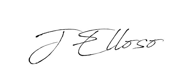 Create a beautiful signature design for name J Elloso. With this signature (Antro_Vectra) fonts, you can make a handwritten signature for free. J Elloso signature style 6 images and pictures png