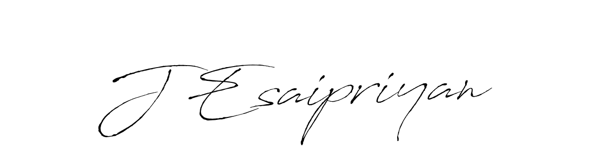 Create a beautiful signature design for name J Esaipriyan. With this signature (Antro_Vectra) fonts, you can make a handwritten signature for free. J Esaipriyan signature style 6 images and pictures png