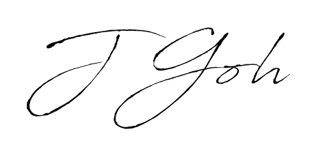 The Antro_Vectra font transforms the name J Goh into an executive sign with sharp precision and distinguished character. J Goh signature style 6 images and pictures png