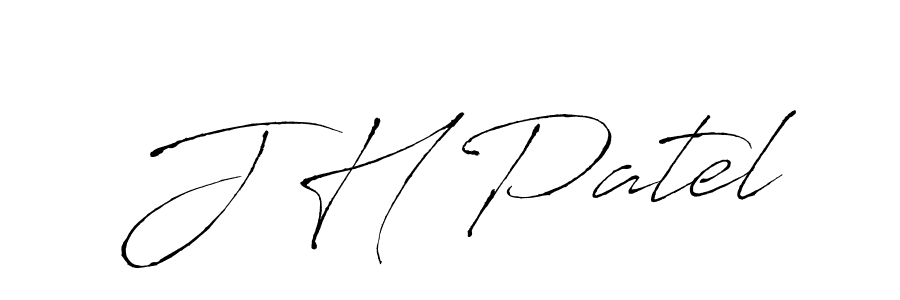 J H Patel stylish signature style. Best Handwritten Sign (Antro_Vectra) for my name. Handwritten Signature Collection Ideas for my name J H Patel. J H Patel signature style 6 images and pictures png