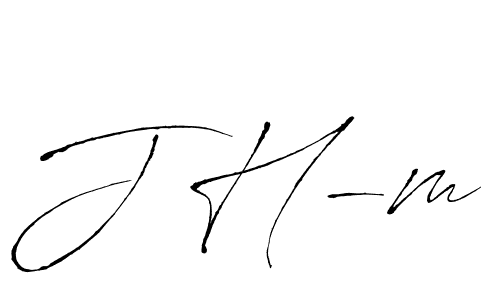 Create a beautiful signature design for name J H-m. With this signature (Antro_Vectra) fonts, you can make a handwritten signature for free. J H-m signature style 6 images and pictures png