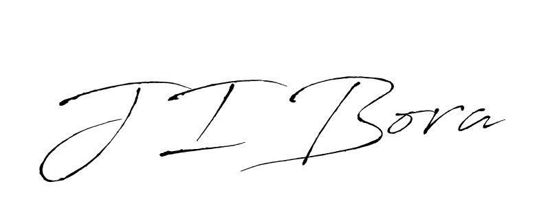 J I Bora stylish signature style. Best Handwritten Sign (Antro_Vectra) for my name. Handwritten Signature Collection Ideas for my name J I Bora. J I Bora signature style 6 images and pictures png