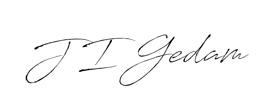 How to Draw J I Gedam signature style? Antro_Vectra is a latest design signature styles for name J I Gedam. J I Gedam signature style 6 images and pictures png