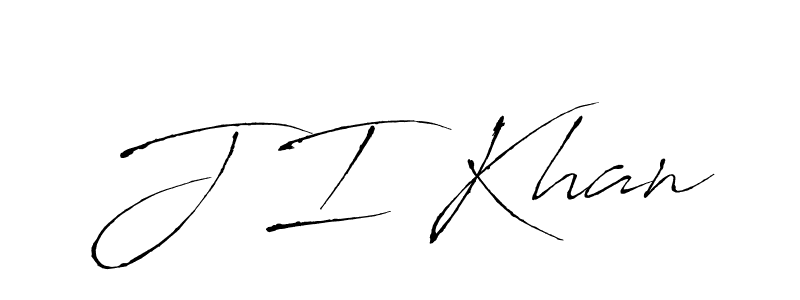 The best way (Antro_Vectra) to make a short signature is to pick only two or three words in your name. The name J I Khan include a total of six letters. For converting this name. J I Khan signature style 6 images and pictures png