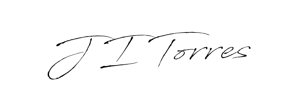 Design your own signature with our free online signature maker. With this signature software, you can create a handwritten (Antro_Vectra) signature for name J I Torres. J I Torres signature style 6 images and pictures png