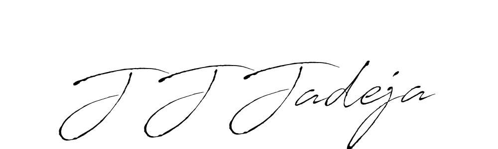 Create a beautiful signature design for name J J Jadeja. With this signature (Antro_Vectra) fonts, you can make a handwritten signature for free. J J Jadeja signature style 6 images and pictures png